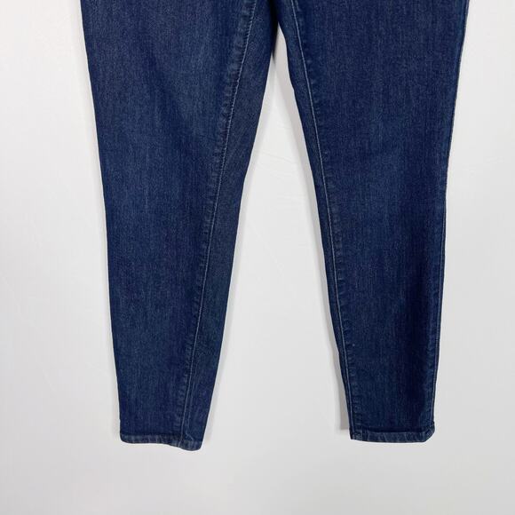 LOFT Size 25 / 0 Curvy High Waist Skinny Ankle Jeans Dark Wash Cotton Stretch - Picture 4 of 11